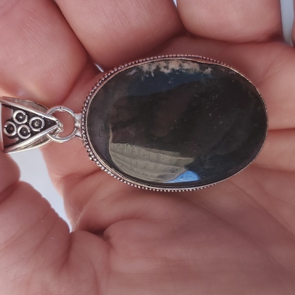 New Indian Moss 925 Silver Pendant. - Picture 4 of 9